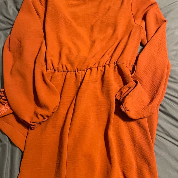 Orange Ruffled Maxi Dress - Picture 4 of 4
